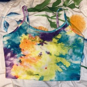 Tie dye cropped tank